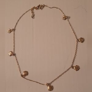 Gold  Over 925 SilverShell Charm Anklet